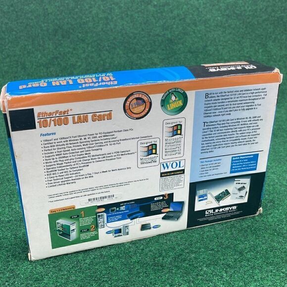 Linksys 10/100 Fast PCI Adapter Ethernet Plug And Play Bios Lan Card - Picture 2 of 3